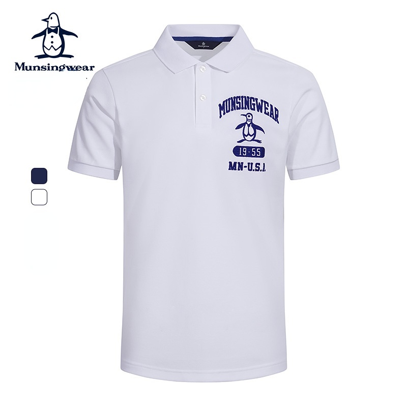 Munsingwear/munsingwear Golf Clothing เสื้อยืดผู้ชายฤดูร้อนกีฬาลําลองเสื้อโปโลครึ่งแขน