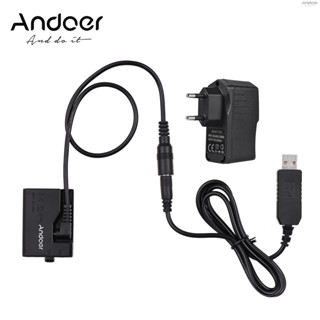 Andoer ACK-E10 5V USB Dummy Battery DC Coupler (Replacement for LP-E10) with Power Adapter Compatible with  EOS Rebel T3/T5/T6/T7/T100/Kiss X50/Kiss X70/1100D/1200D/1300D/2000