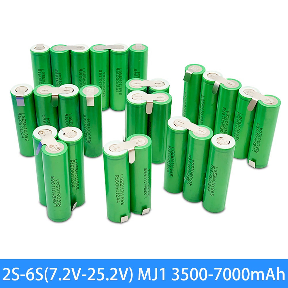 3S1P 4S1P 5S1P 6S1P 18650แบตเตอรี่ Custom 18650เชื่อมแบตเตอรี่3500Mah 10.8V To 25.2V สกรู Electrode