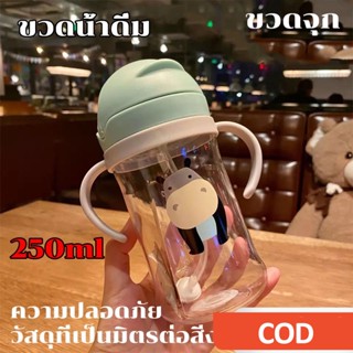 250ml แก้วน้ำหัดดูดสำหรับเด็ก ถ้วยหัดดื่ม ลายการ์ตูน น่ารัก SJ5191