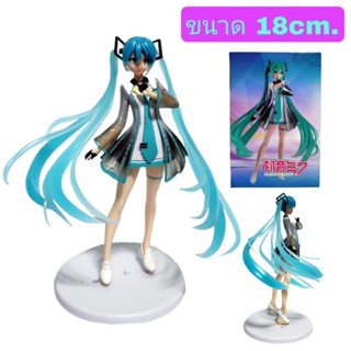 โมเดลฟิกเกอร์ Hatsune Miku ฮัตสึเนะ มิกุ ขนาด18cm. มีกล่อง
