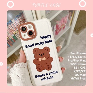 [พร้อมส่ง] เคสโทรศัพท์มือถือหนัง กันกระแทก ลายการ์ตูนหมี Tik Tok สําหรับ Apple iPhone 14 13 12 11 PROMAX XS XR XSMAX SE2020 6 7 8PLUS MINI