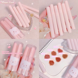 6PCS Magic Casa Bubble Water Light Mirror Lip Glaze Set Moisturizing Whitening Non-stick Cup Lip Glaze