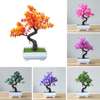 [B_398] Artificial Potted Tree Bonsai Plant Home Decor Centerpieces