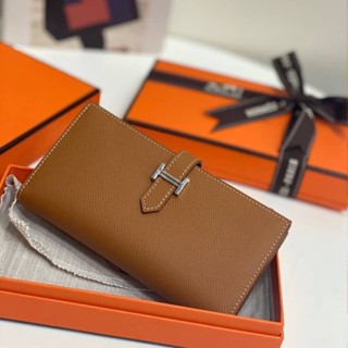 🔥ผ่อนได้🔥Hermes Wallet กระเป๋าสตางค์ใบยาว 19 cm [ หนังแท้ ] งาน Original อุปกรณ์ : Full Box Set