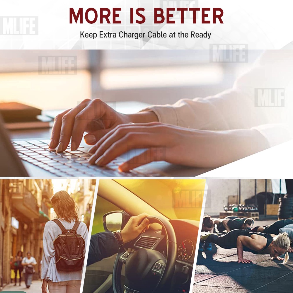 Mlife - สายชาร์ท Amazfit GTS 4 3 / GTR 4 3 / 4 3 Pro T-Rex 2 สายชาร์จ เคส สายนาฬิกา ฟิล์มกันรอย Magnetic Charging Cable - รูปที่ 4