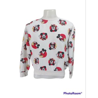 เสื้อสเวตเตอร์คอกลมแบรนด์ Disney Mickey Mouse Size S(Womens) มือ2