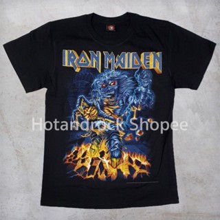 เสื้อโอเวอร์ไซ เสื้อเด็กหญิง เสื้อวงสีดำ Iron Maiden TDM 1793 Hotandrock เสื้อคนอ้วน เสื้อยืดสีพื้น_27