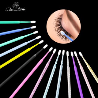 Glamlash 100 สําลีก้าน ต่อขนตาปลอม สําลีก้าน ที่มีสีสัน คุณภาพสูง