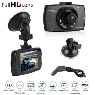 2.7 -Inch Full HD 1080 Car DVR Dash Cam พร้อมการบันทึกวนซ้ำแบบไม่มีรอยต่อ กล้องมุมกว้าง 170° ด้านหน้าและด้านหลัง จอภาพที่จอดรถ 24 ชั่วโมง