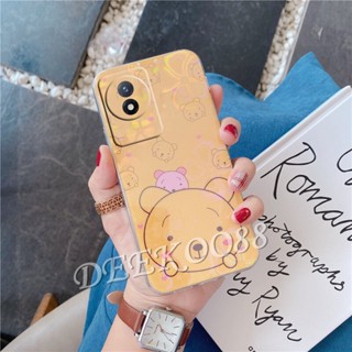 เคสโทรศัพท์มือถือ วีโว่ VIVO Y02 Y02S Y16 Y22 Y22S Y30 Y35 Y55 Y55+ Y75 Y77 V25 Pro 5G V25e 4G X80 Pro Smartphone Casing Lovely Cute Cartoon Bears Phone Cell Case Softcase Silicone TPU Pink Back Cover