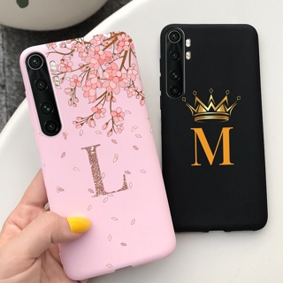 เคสโทรศัพท์มือถือ ซิลิโคนนิ่ม ลายดอกไม้ สีดํา สีชมพู สําหรับ Xiaomi Mi Note 10 Lite Note10 Lite