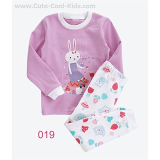 LBEBE-019 ชุดนอนเด็ก สีชมพู ลายกระต่าย