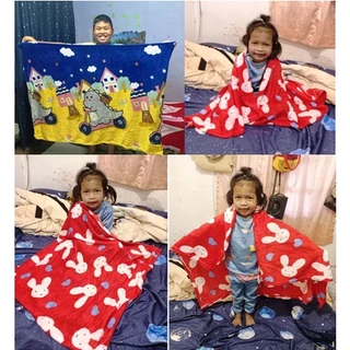 ผ้าห่มสำหรับเด็กอนุบาล ทำจากผ้านาโน ผ้าสำลีกำมะหยี่ ขนาด 85*110 cm. เก็บปลายทางได้