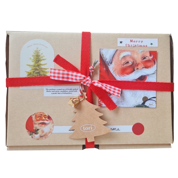 **(งดกดกล่องอย่างเดียว สั่งพร้อมสินค้าในร้าน)** TORIAROMA | [ Gift Box ] รุ่น Christmas คร้าบ (สีคราฟท์)