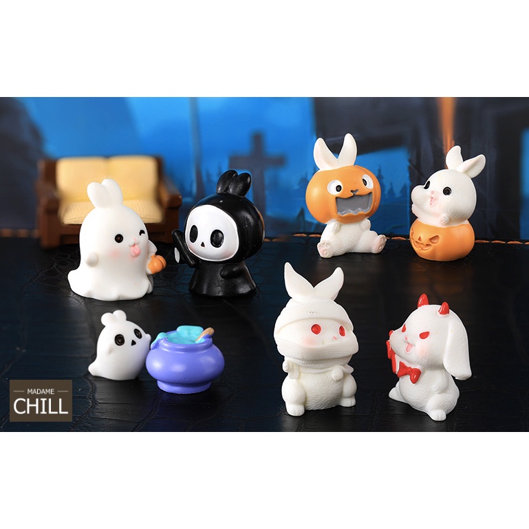 [MC394] ตุ๊กตุ่นจิ๋ว กระต่าย ต้อนรับ ฮาโลวีน (1 ตัว ราคา 6, 12 บาท)