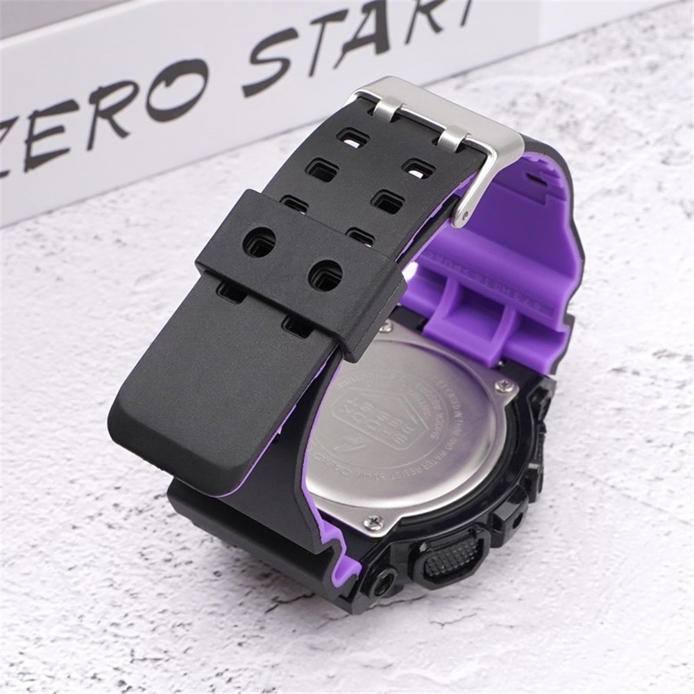 สายนาฬิกาข้อมือซิลิโคนเรซิ่น 16 มม. สองสี สําหรับ Casio G-Shock GA-100 110 120 140 150 300 400 700 GD-100 110 120 G-8900 GLS-100 GAC-100