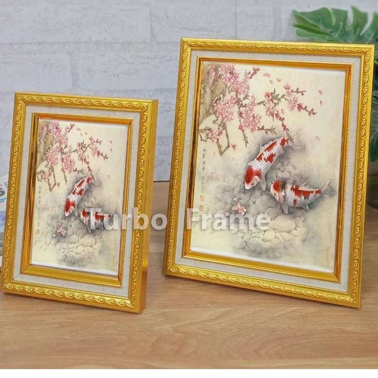กรอบรูปสีทองราคาถูก ขนาด 8x10", A4, 8x12", 10x12" ,10x14", 11x14", 10x15" TURBO FRAME ผลิตเอง "MADE 