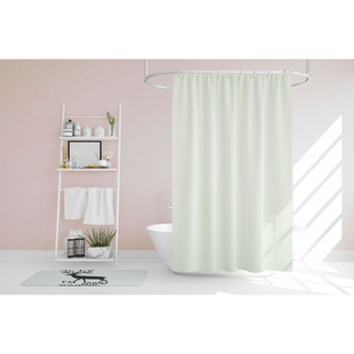 Shower curtain ผ้าม่านห้องน้ำ PEVA ม่านห้องน้ำโรงแรม รีสอร์ท สีครีม 180x220cm S191100-2CR