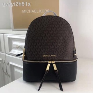 ☜□[Ready to Ship] 100% Original Authentic Michael Kors MK Rhea Zip Flower Half Old With Leather Backpack