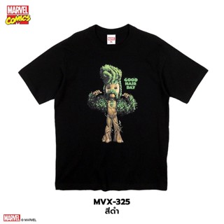 Power 7 Shop เสื้อยืดการ์ตูน มาร์เวล เสื้อยืด GROOT ลิขสิทธ์แท้ MARVEL COMICS  T-SHIRTS (MVX-325)