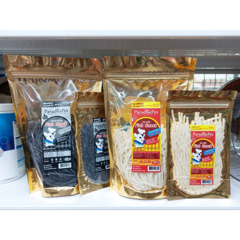 Paradise Pet Fish Snack ปลาเส้นพาราไดซ์ อาหารเสริมเเทะเล่นลับฟันสำหรับชูก้าร์ กระรอก เเฮมสเตอร์ สัตว