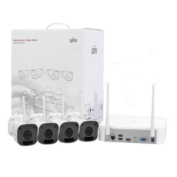 กล้องวงจรปิด 4ตัว กล้องWifi กล้องไร้สาย กล้องไวไฟ UNV รุ่น KIT/NVR301-04LB-W/4*2122SR3-F40W-D UNV wi