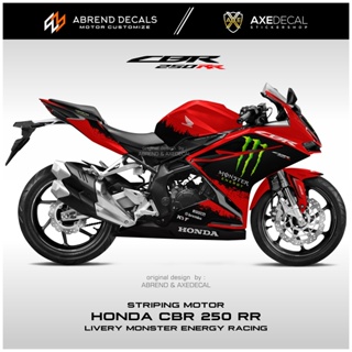 สติกเกอร์ ลายกราฟฟิค สําหรับติดตกแต่งรถจักรยานยนต์ HONDA CBR 250 RR LIVERY MONSTER GRAPHIC RACING 250