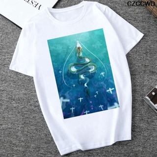 [COD] {พร้อมส่ง เสื้อยืดแขนสั้น พิมพ์ลาย CZCCWD Fasihon Spirited Away Aesthetic พลัสไซซ์ ของขวัญวันเกิด สําหรับผู้ช