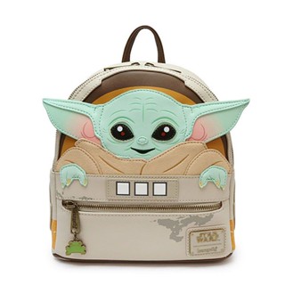 กระเป๋าสตางค์หนัง ลาย Star Wars Mandalorian Yoda Baby มีสไตล์ สําหรับผู้หญิง