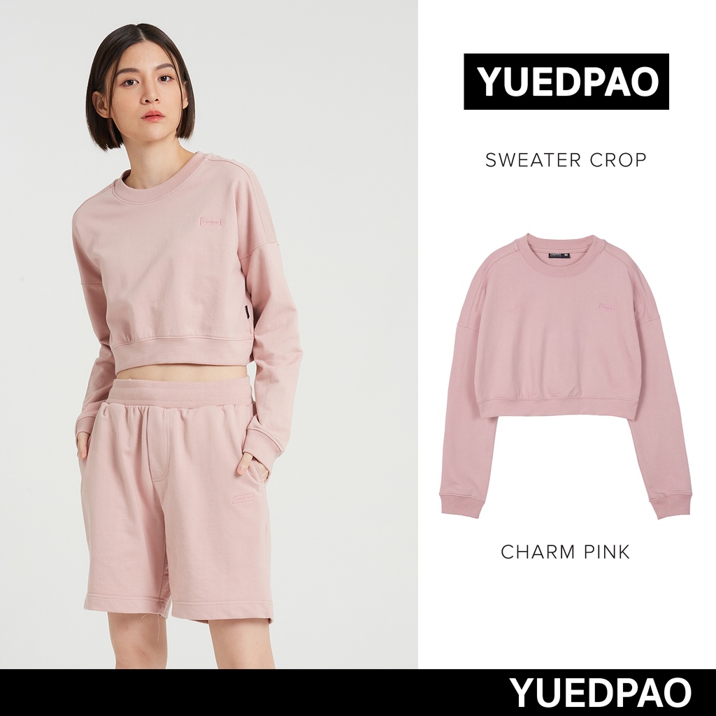 Yuedpao ยอดขาย No.1 รับประกันไม่ย้วย 2 ปี ยืดเปล่า ยับยากไม่ต้องรีด เสื้อยืดSweater crop สี Charm pink