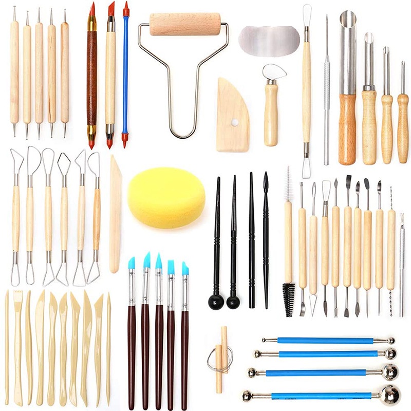 ชุดเครื่องมือแกะสลัก ปั้นดินเผา ลายจุด 23 ชิ้น DIY