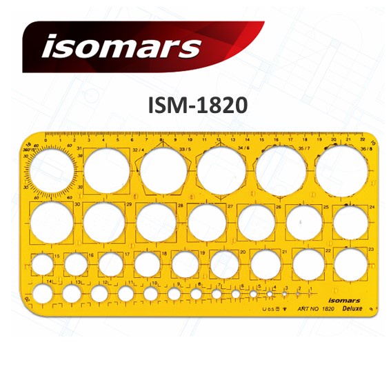 แผ่นเพลท ISOMARS ISM-1820 ขนาด 259x129 mm.(วงกลม)