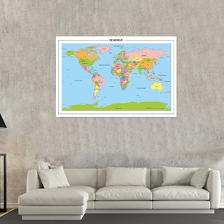 [พร้อมส่ง] โปสเตอร์แผนที่โลก ขนาดใหญ่ 225x150 ซม. สําหรับตกแต่งผนังบ้าน โรงเรียน