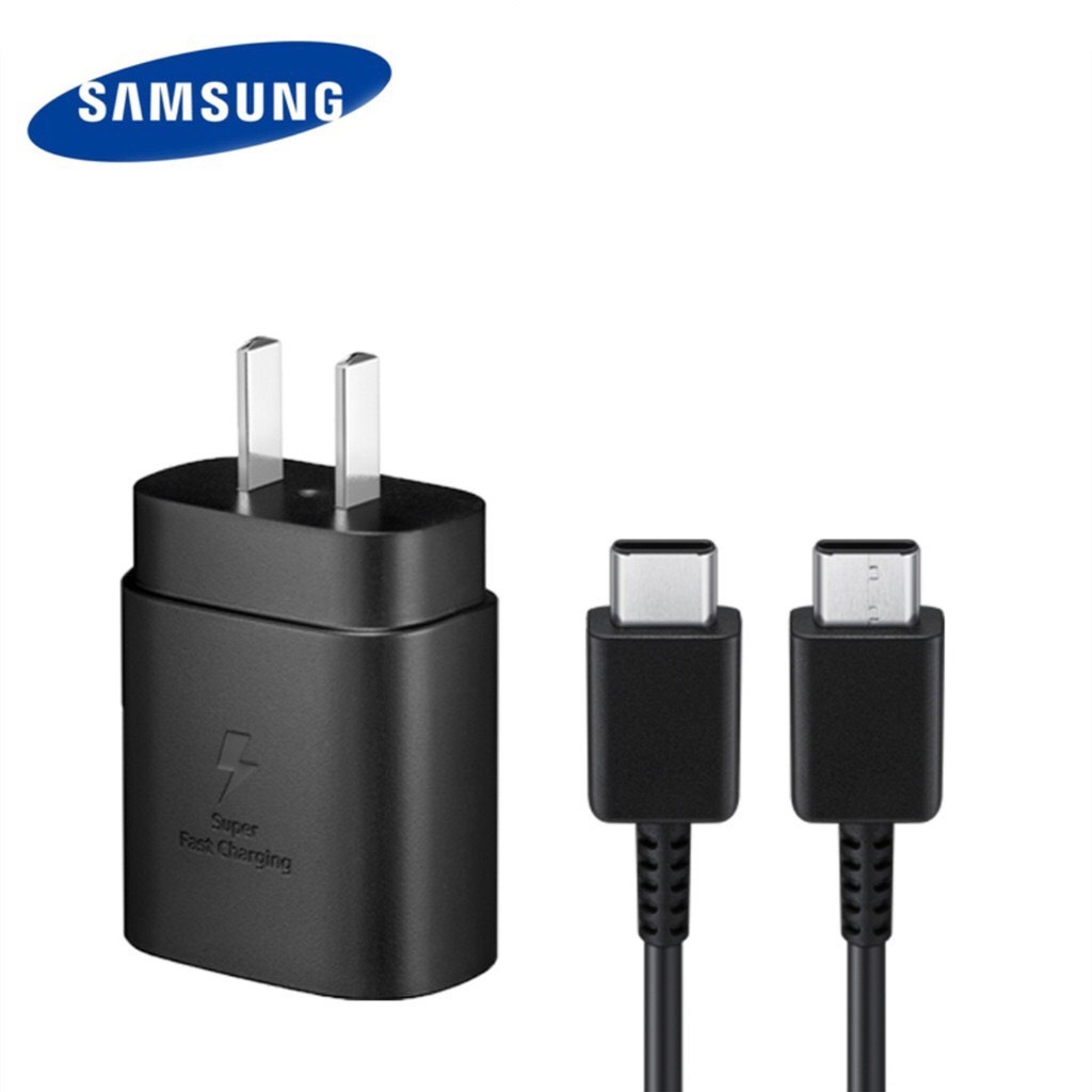 ชุดชาร์จ Samsung ชุดชาร์จ 25W หัวชาร์จเร็วซัมซุงของ type C + สายชาร์จ type c to type c