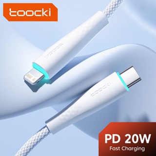 Toocki PD 20W สายเคเบิล USB C สําหรับโทรศัพท์ 14 13 Pro Max ชาร์จเร็ว USB C เป็นสายเคเบิลข้อมูล Type C