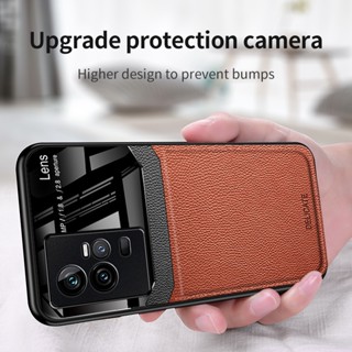 Ready Stock 2022 เคส VIVO iQOO 11 5G New Luxury Soft PU Leather Mirror Glass Shockproof Camera Lens Protective Cover เคสโทรศัพท Vivo IQOO11