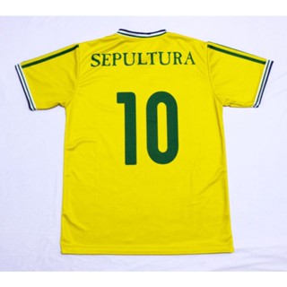 เสื้อกีฬาแขนสั้น ลายทีมฟุตบอล Sepultura Jersey Band Jersey Dry-Fit Jersey สําหรับผู้ชาย