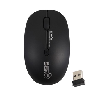 (เม้าส์ไร้สาย) Signo รุ่น WM-140 สีดำ Wireless Optical Mouse (รับประกันศูนย์1ปี)