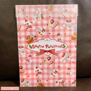 แฟ้ม A4 Sanrio Puroland Sweets สีแดงขาว มีเฉพาะที่ Puroland Japan เท่านั้น