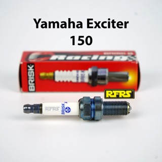 หัวเทียน BRISK PREMIUM LGS (4 เขี้ยว) แกนเงิน Yamaha Exciter 150 (SGL01ROA) รองรับน้ำมันเบนซิน95, แก๊สโซฮอล์ Made in EU