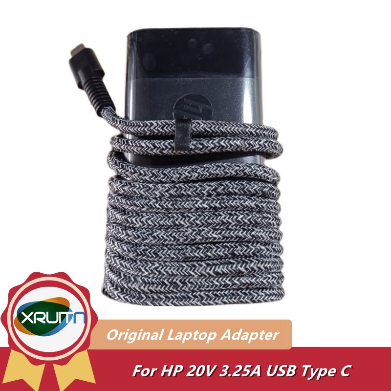 ของแท้ 65W USB Type C 20V 3.25A L04540-002 L04650-850 TPN-LA12 TPN-CA06 AC Power Adapter Charger สํา