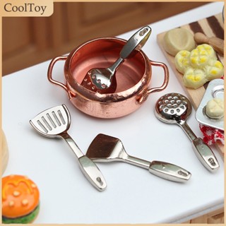 Cooltoy กระชอนไม้พาย ช้อน ไม้พายจิ๋ว 1:12 สําหรับตกแต่งบ้านตุ๊กตา 4 ชิ้น