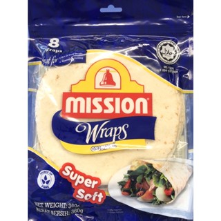 Mission Original Wraps Super Soft 360g 8 Wraps แผ่นแป้งสำเร็จรูป จำนวน 8 แผ่น ขนาด 360 กรัม