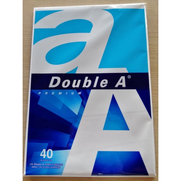 กระดาษถ่ายเอกสาร​ Double​ A​   A4​  80​ แกรม​  40​ แผ่น