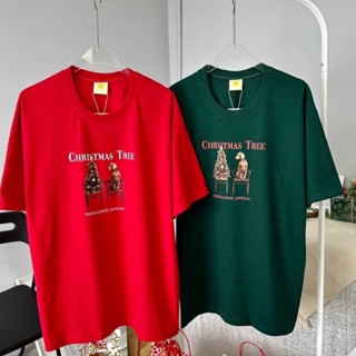 พร้อมส่ง🧸เสื้อยืดโอเวอร์ไซส์ Merry christmas คริสมาสด็อก