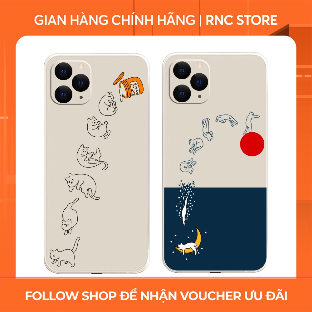 Iphone 8+/XS Max/11/12 Pro/14 Pro/14 Plus/....drop ขอบป้องกันกล้องรูปแมว