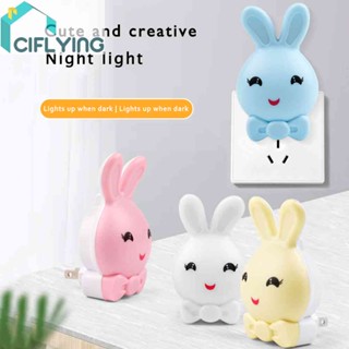 ใหม่ โคมไฟกลางคืน LED กระต่ายน่ารัก อัจฉริยะ โคมไฟข้างเตียง ตกแต่งห้องนอน COD