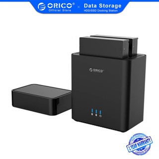 ORICO Dual Bay Magnetic-type 3.5 inch Hard Drive Enclosure USB3.0 to SATA3.0 3.5 in HDD Case Support UASP 12V4A Power MAX 32TB（DS200U3）