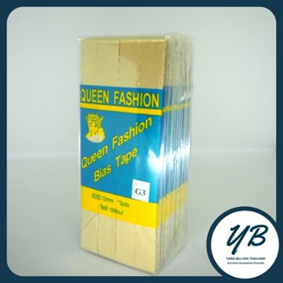 ผ้ากุ๊นดิ้นเงิน-ดิ้นทอง แบบเรียบ (บรรจุ 1โหล) แบบสอดเชือก ยี่ห้อQUEEN FASHION